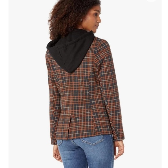 Liverpool Dickey jacket‎ Blazer brown tan blue plaid size medium - Picture 10 of 10